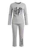 Harry Potter Women's Long Sleeve Pyjamas Set - Grey Marl size 8/10 RRP £28