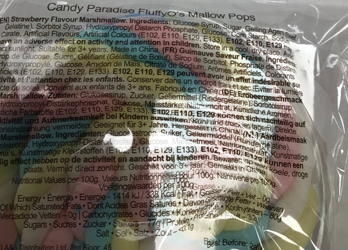 Candy Paradise Fluffy Mallow Pops – Strawberry Flavour Marshmallow Lollipop