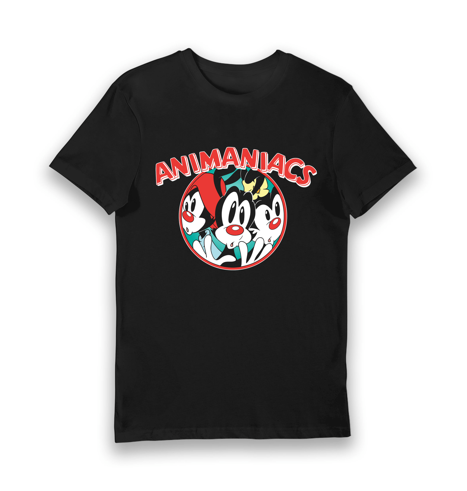 Official Animaniacs Characters Adults Short Sleeve Graphic T-Shirt – Black