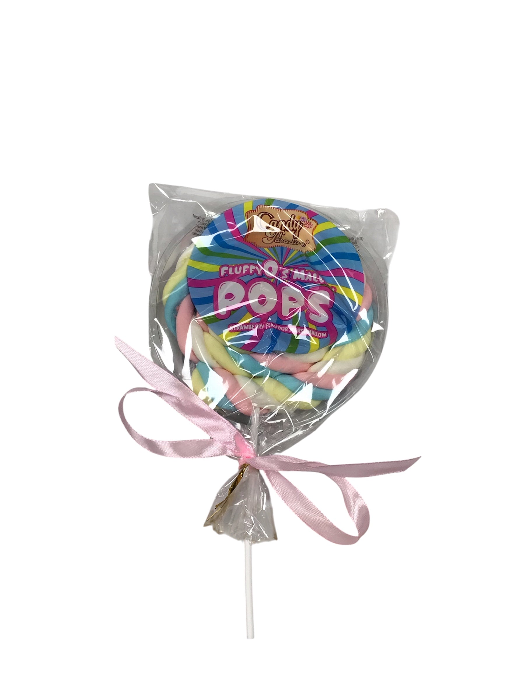 Candy Paradise Fluffy Mallow Pops – Strawberry Flavour Marshmallow Lollipop