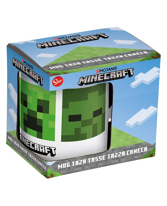 Official Minecraft Ceramic Coffee Mug (11 oz) – Featuring Creeper, Zombie, Skeleton & Enderman Mob Faces