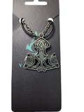 Official Assassin's Creed Valhalla Thor's Hammer Pendant Necklace – Interchangeable Chain & Cord Set RRP £30