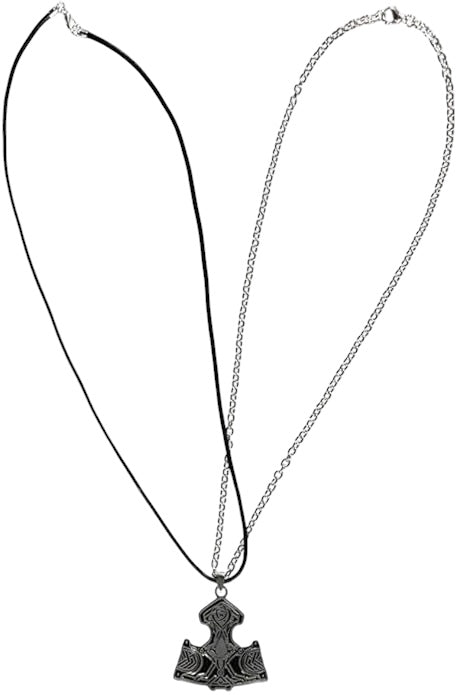 Official Assassin's Creed Valhalla Thor's Hammer Pendant Necklace – Interchangeable Chain & Cord Set RRP £30