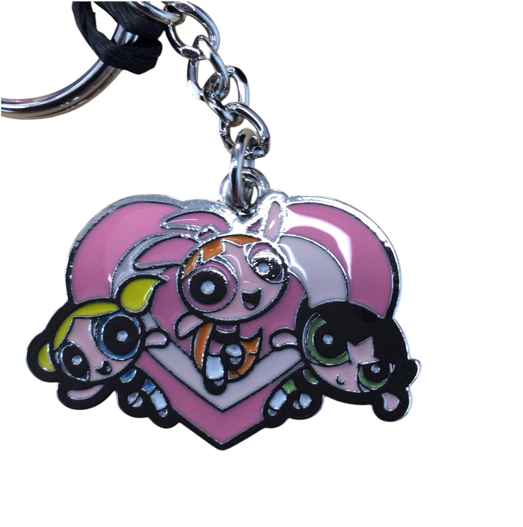 The Powerpuff Girls Heart Enamel Keychain | Retro Y2K Keyring