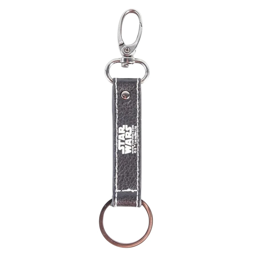 Official Star Wars Faux Leather Strap Keychain – Textured Black Keyring with Lobster Clasp RRP £12