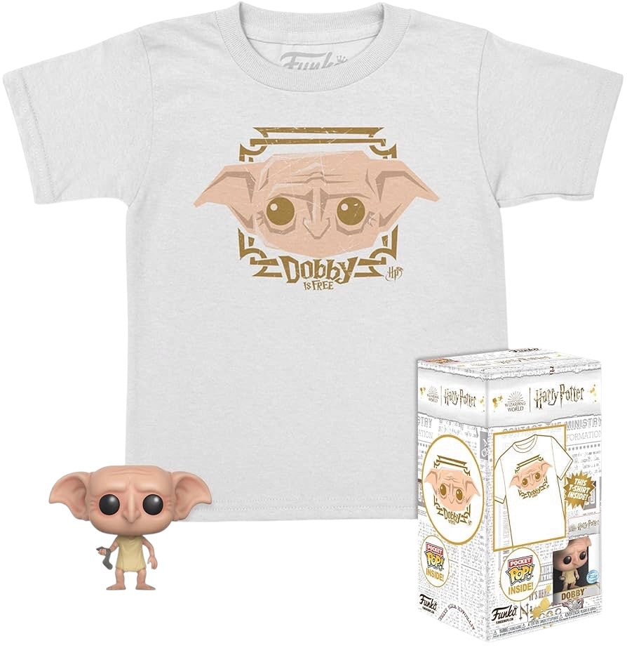 Official Harry Potter Dobby Funko Pop! & Graphic Tee Box Set – Child Size Small (age 8-9)