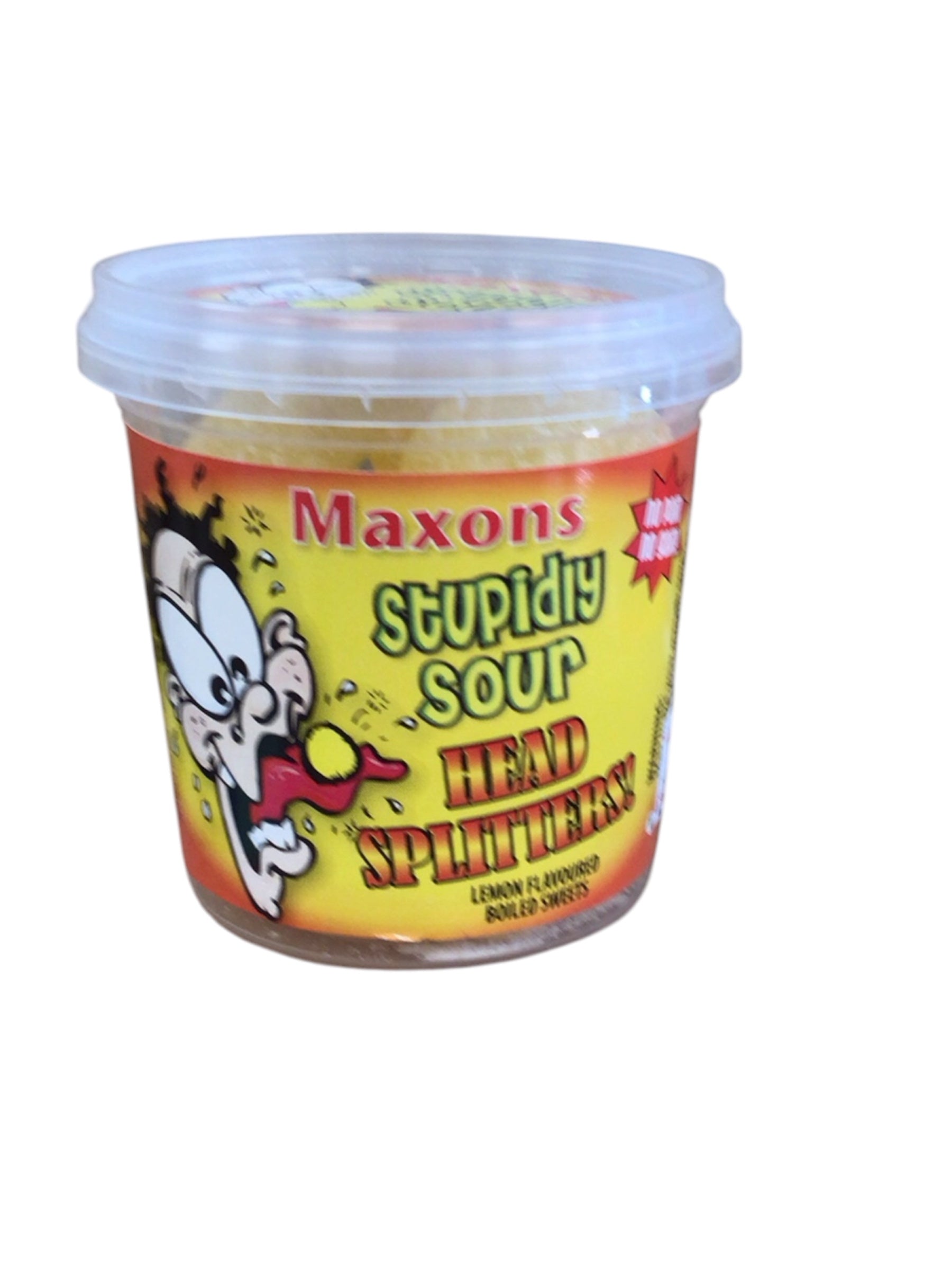 Maxons Stupidly Sour Head Splitters – Lemon Flavoured Boiled Sweets
