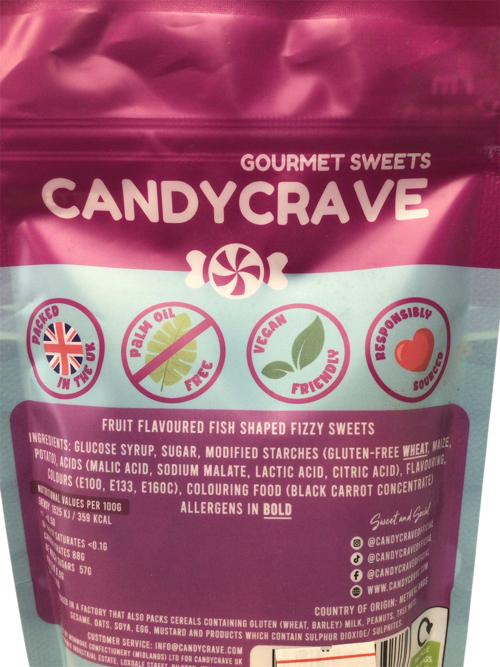 CandyCrave Funky Fish Gourmet Vegan Sweets – 150g