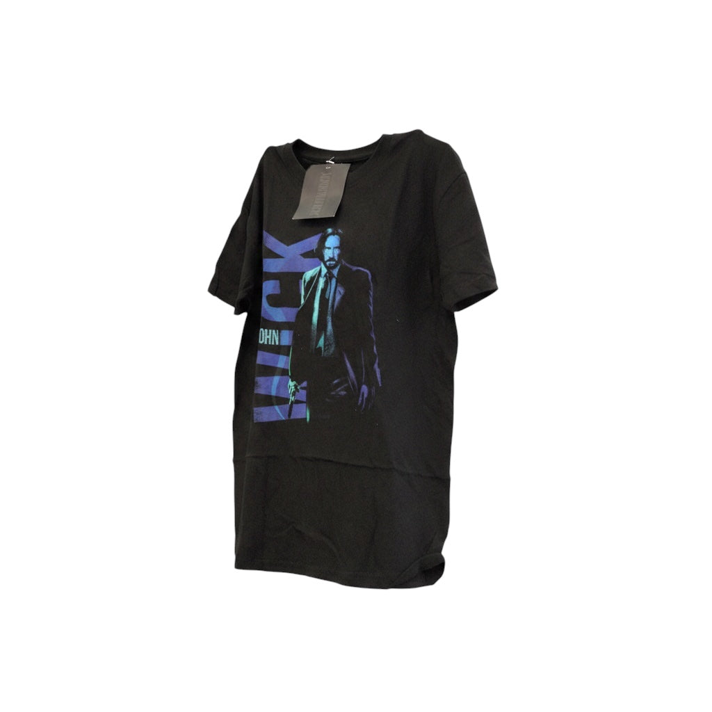John Wick Neon Graphic Character T-Shirt – Black