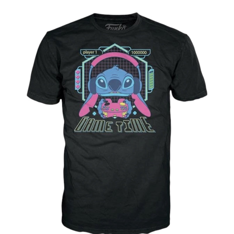 Disney Stitch "Game Time" Retro Gamer Graphic Tee RRP £18