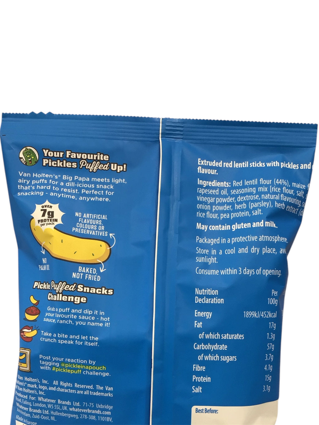 Van Holten's Pickle Puffed Snacks – Big Papa Dill Pickle Flavoured (£1.25 RRP PMP)
