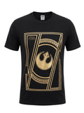 Star Wars Rebel Alliance Gold Foil Graphic Tee – Premium Black Crewneck RRP £17