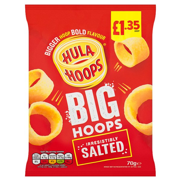 Hula Hoops Big Hoops Original Salted Crisps Share Bag (70g)