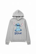 Disney's Lilo & Stitch Sitting Character Grey Pullover Hoodie
