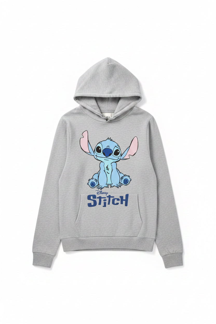 Disney's Lilo & Stitch Sitting Character Grey Pullover Hoodie