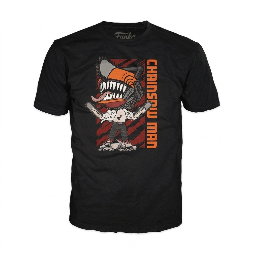 Chainsaw Man - Chainsaw Devil Funko Pop-Style Graphic T-Shirt RRP £18