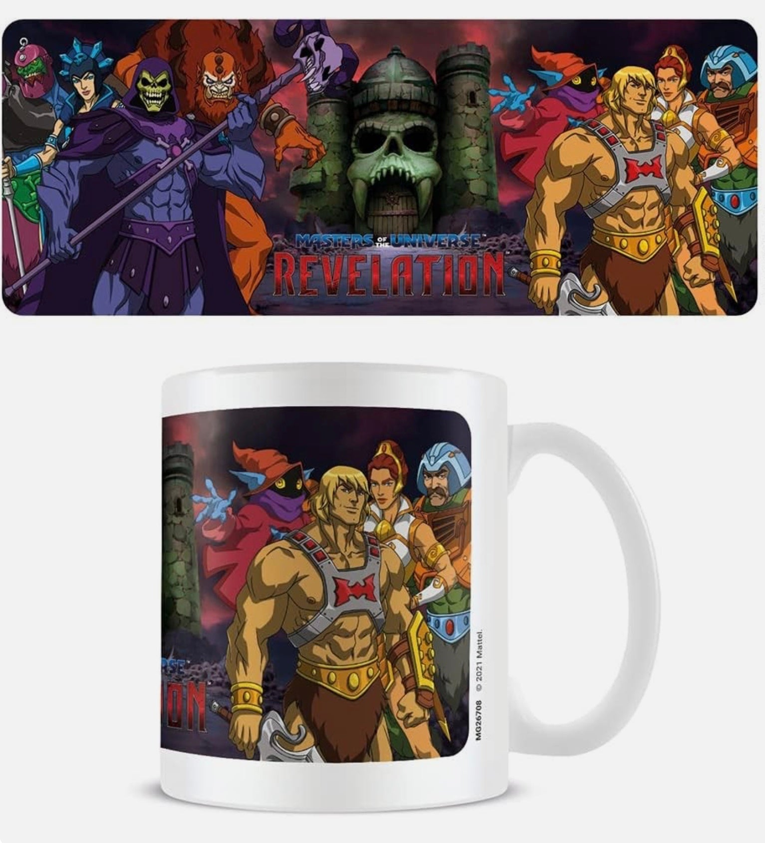 Official Masters of the Universe: Revelation Ceramic Coffee Mug | He-Man & Skeletor Pop Culture Gift RRP £10