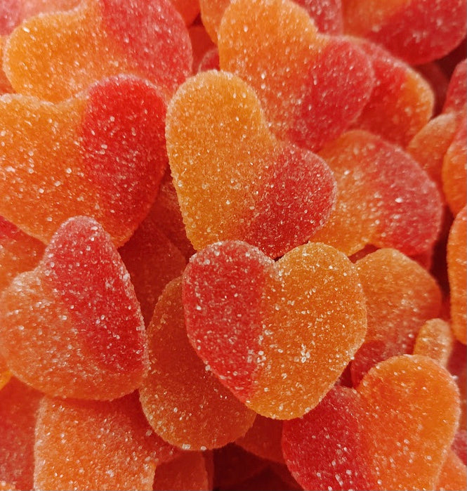 Fizzy Peach Hearts 250g