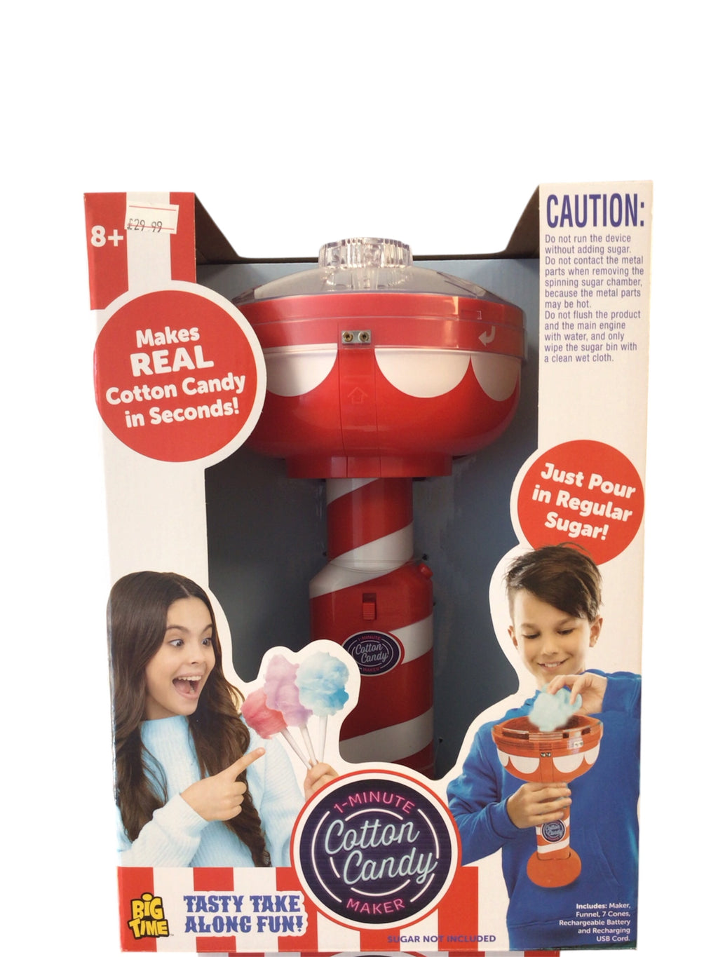 Big Time 1-Minute Cotton Candy Maker – Portable & Rechargeable RRP £30