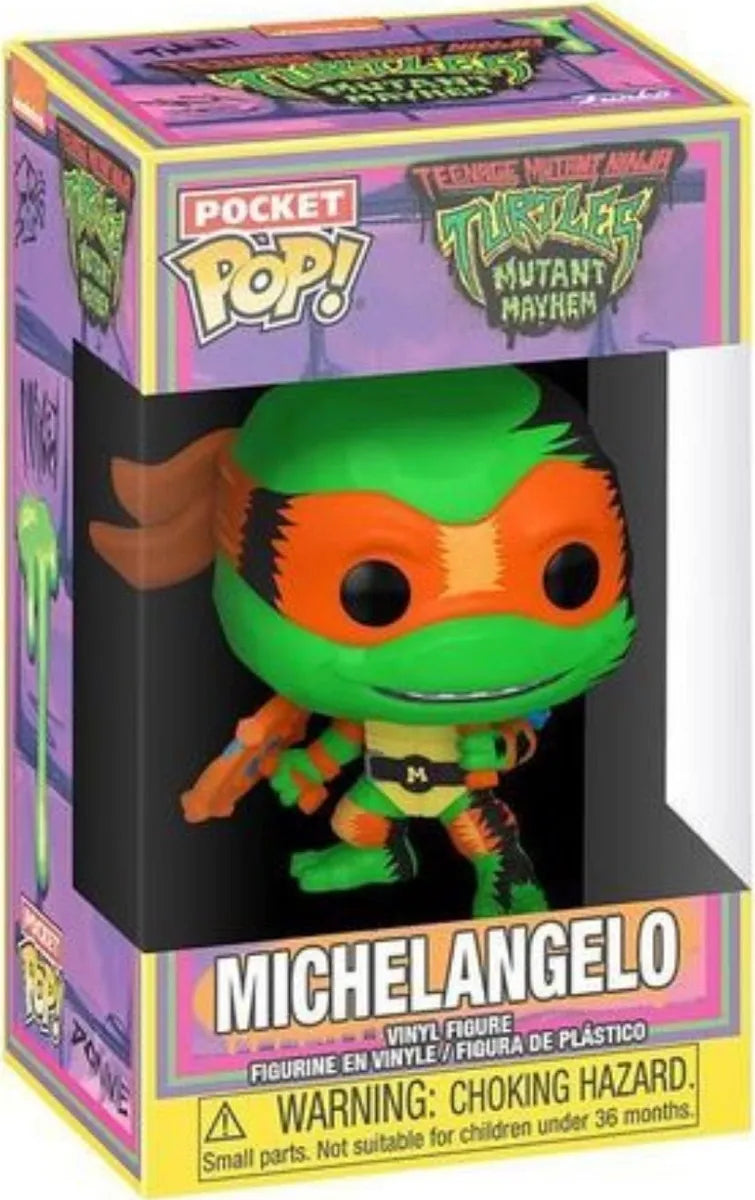 Funko Pocket Pop! & Tee TMNT Mutant Mayhem Michelangelo Mikey Box Set - Size S Child age 8-9
