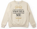 Official Harry Potter "Trouble Finds Me" Graphic Sweatshirt – Cream Size 8-10