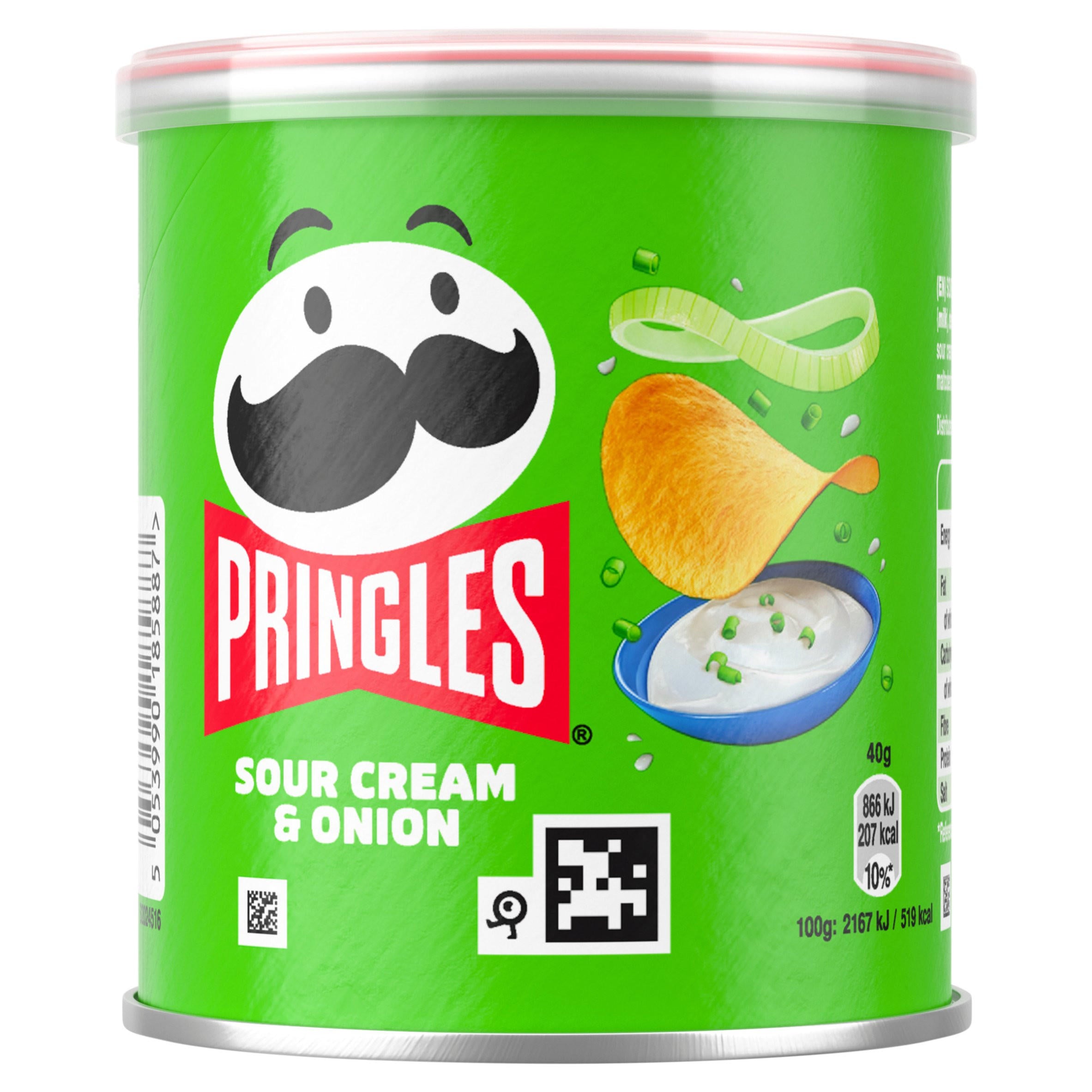 Sour Cream & Onion Pringles – 40g Snack Can
