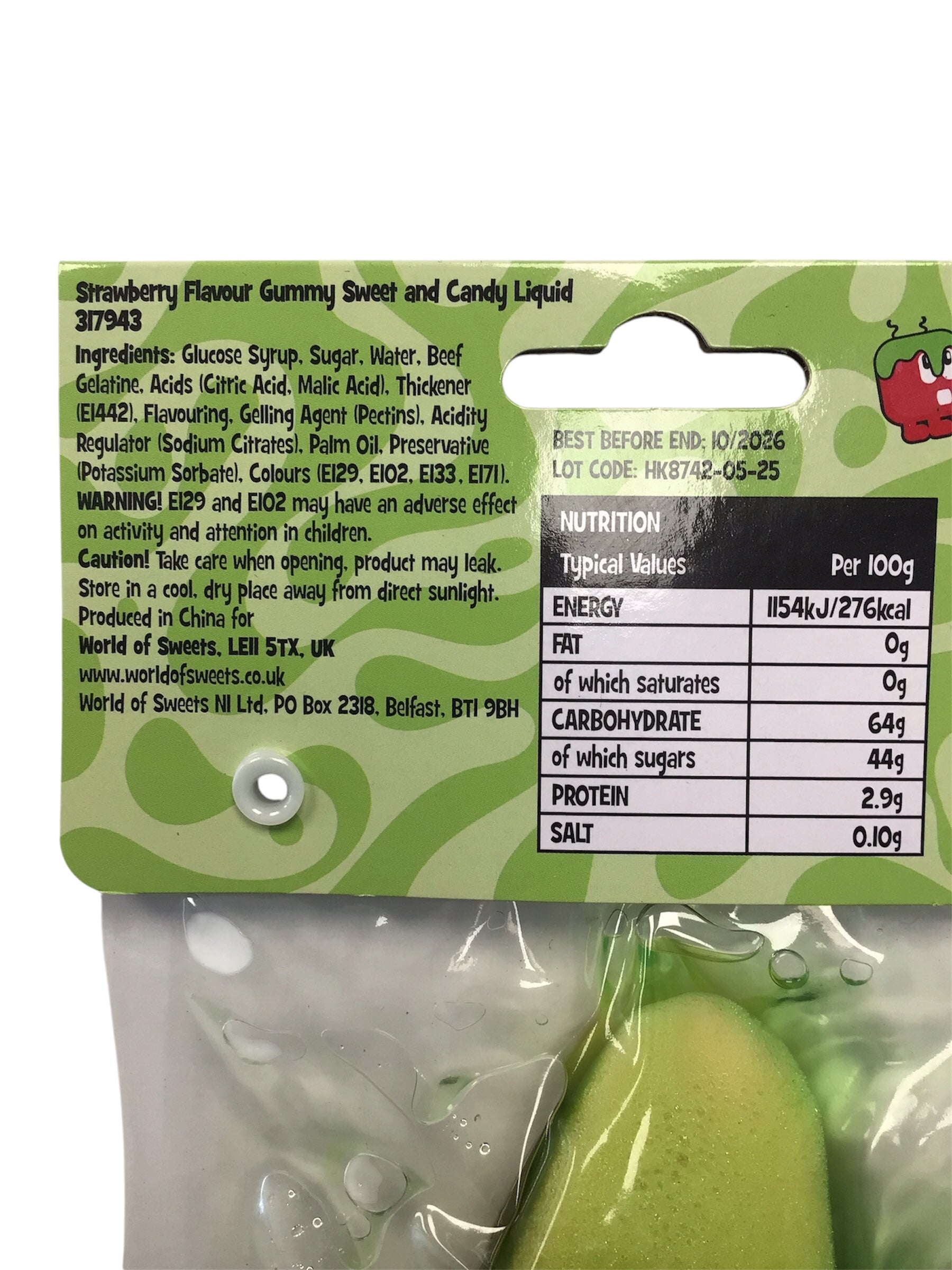 Crazy Candy Factory Snotty Nose – Strawberry Gummy & Gel