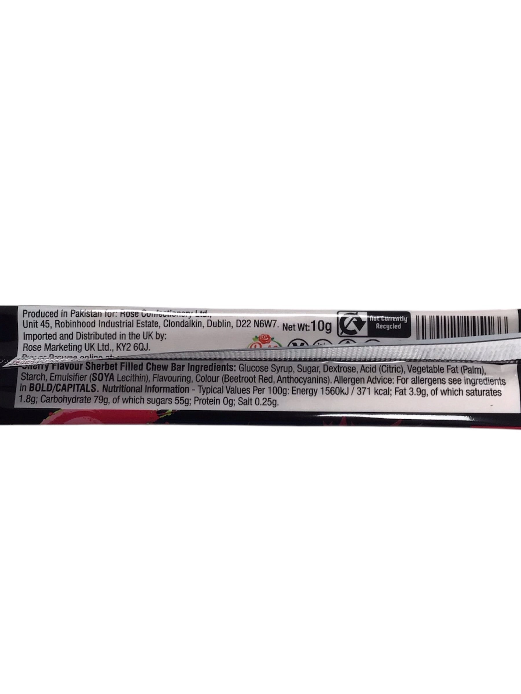 Tango Shockers Cherry Sour Fizz Chew Bar