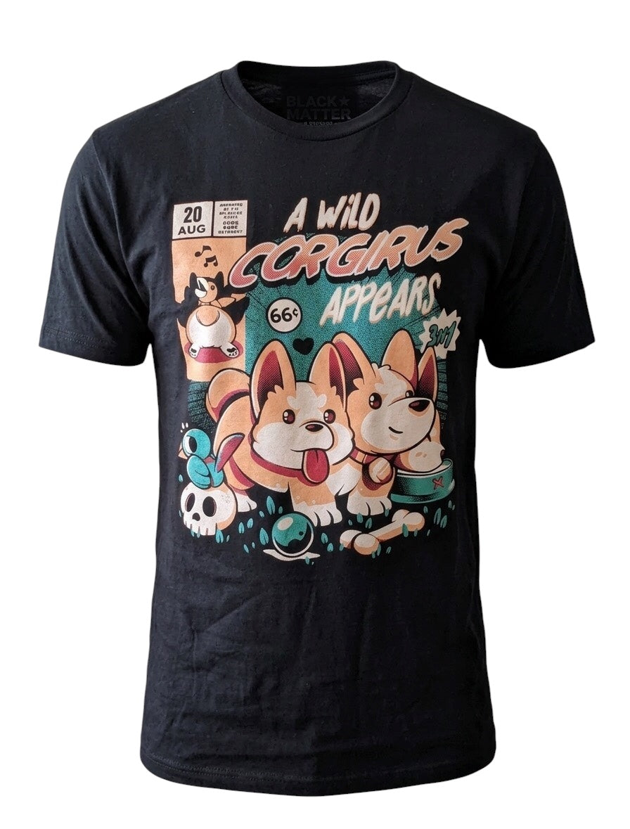 A Wild Corgirus Appears" Retro Comic T-Shirt RRP £20