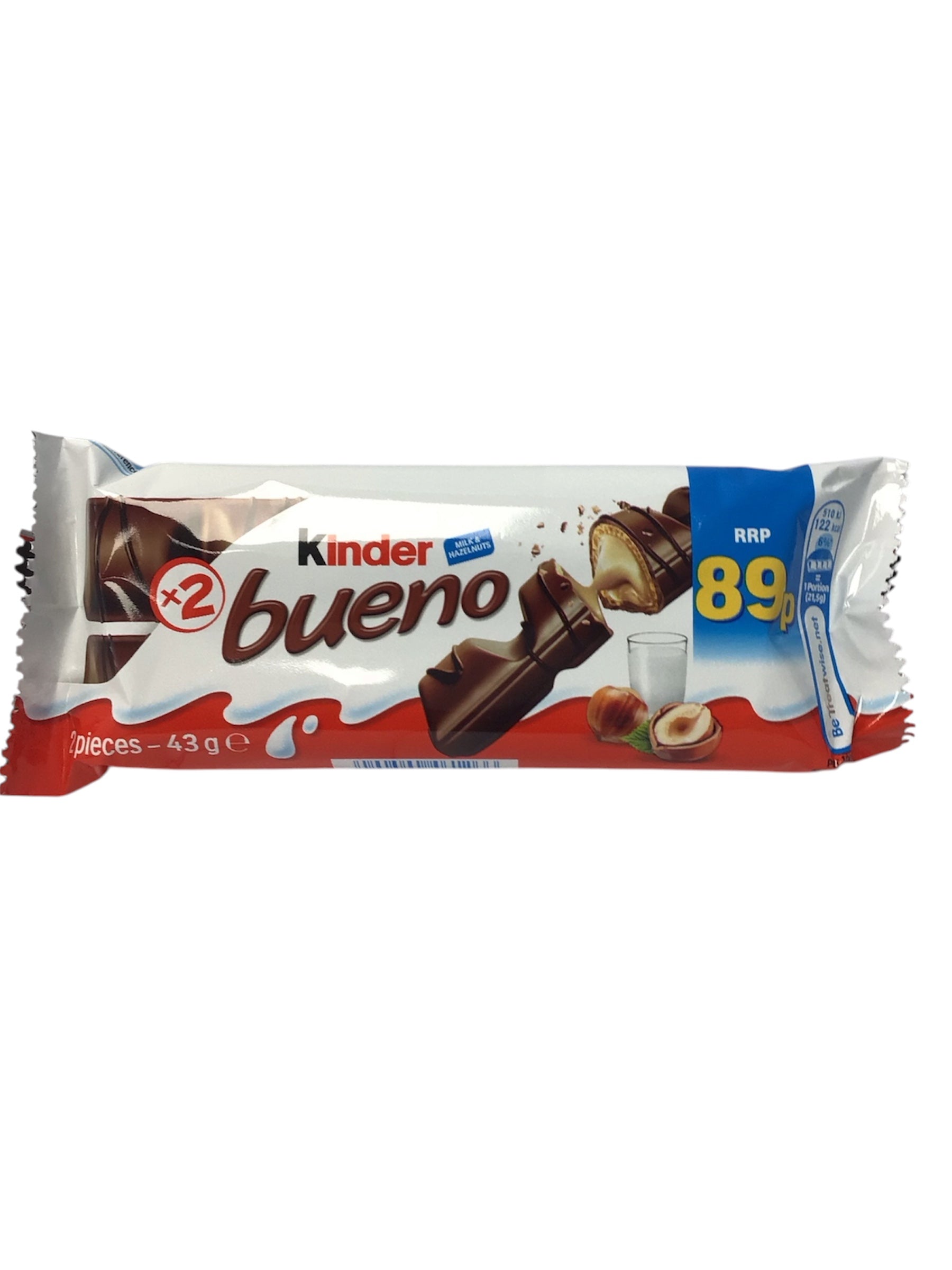 Kinder Bueno Milk Chocolate Twin Bar (43g)
