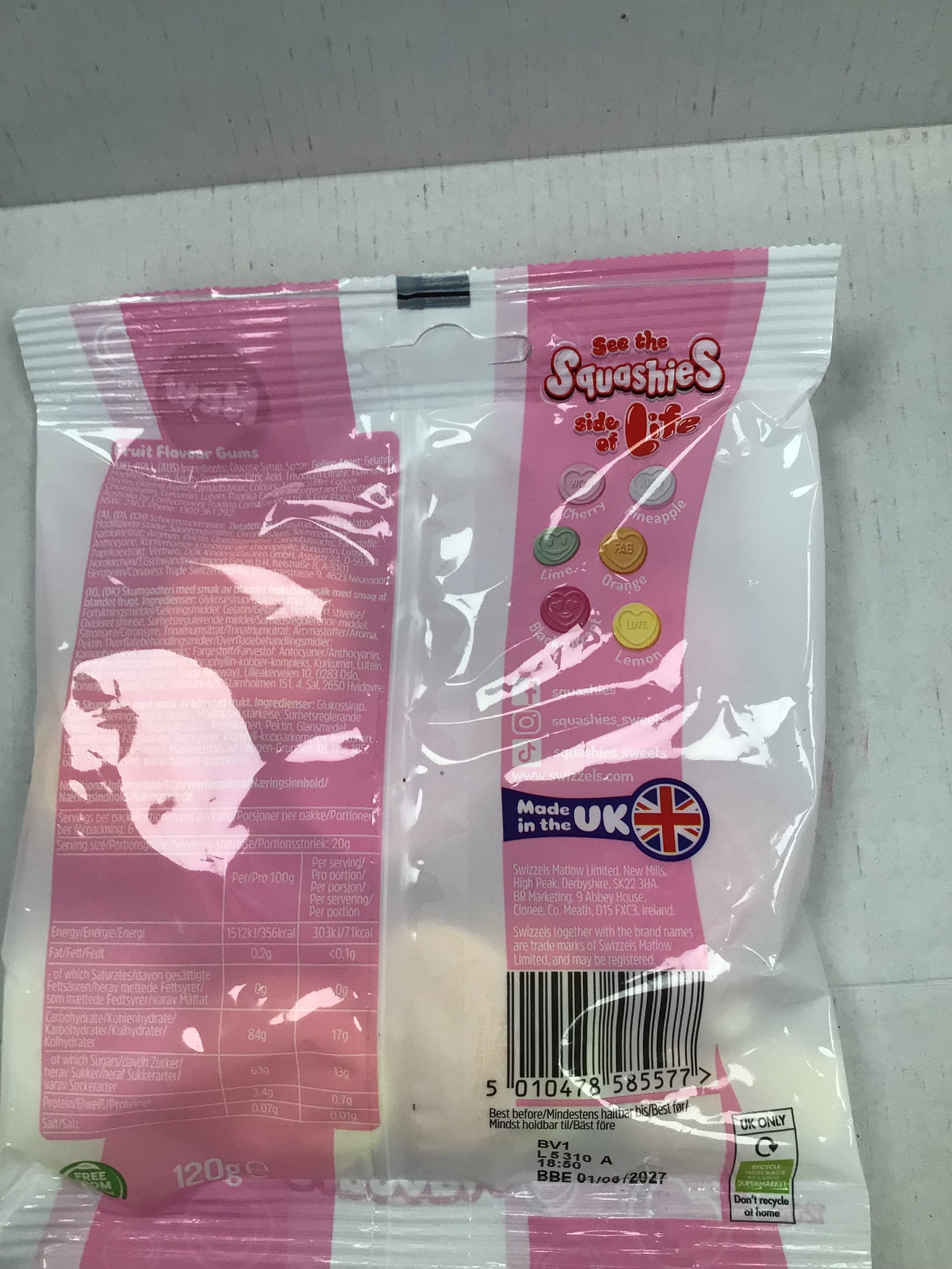 Swizzels Squashies Love Hearts (120g)