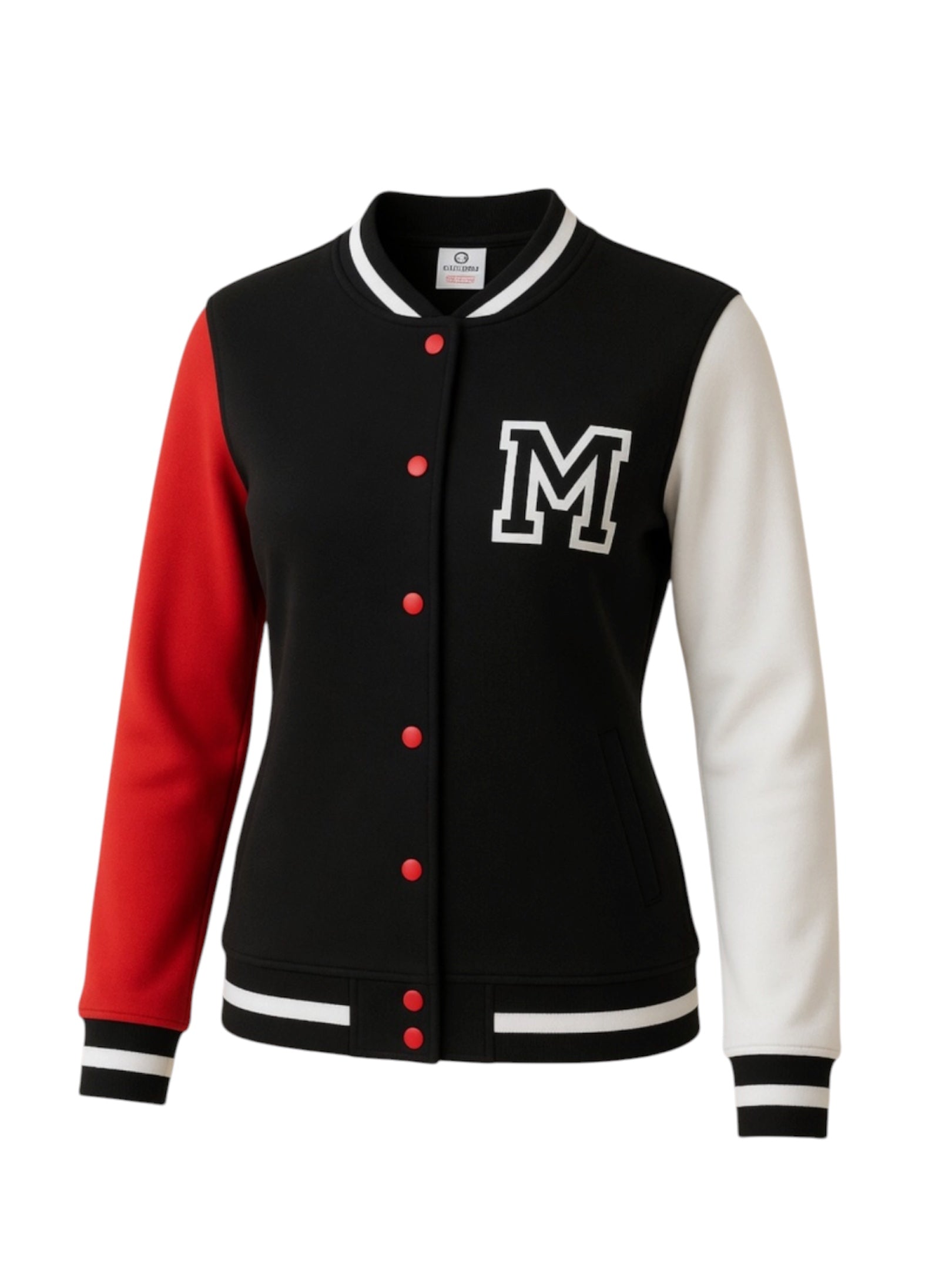Women's Disney Mickey Mouse Varsity Jacket - Hey Mickey Colour Block Letterman Jacket (Size 16/18) RRP£45