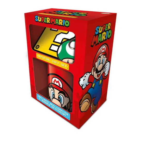 Official Nintendo Super Mario Brothers 3-Piece Gift Set – Includes Mug, Coaster & Keychain RRP £13