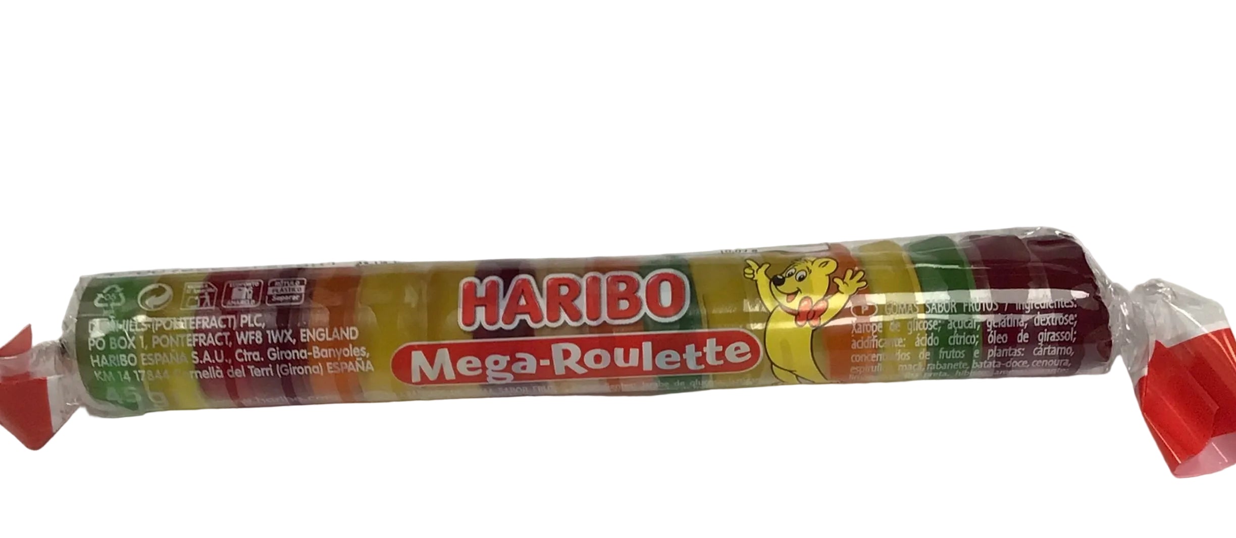 Haribo Mega-Roulette Fruit Flavour Gums 45g