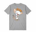Retro Pinky and the Brain "Got Plans?" Graphic T-Shirt – Heather Grey