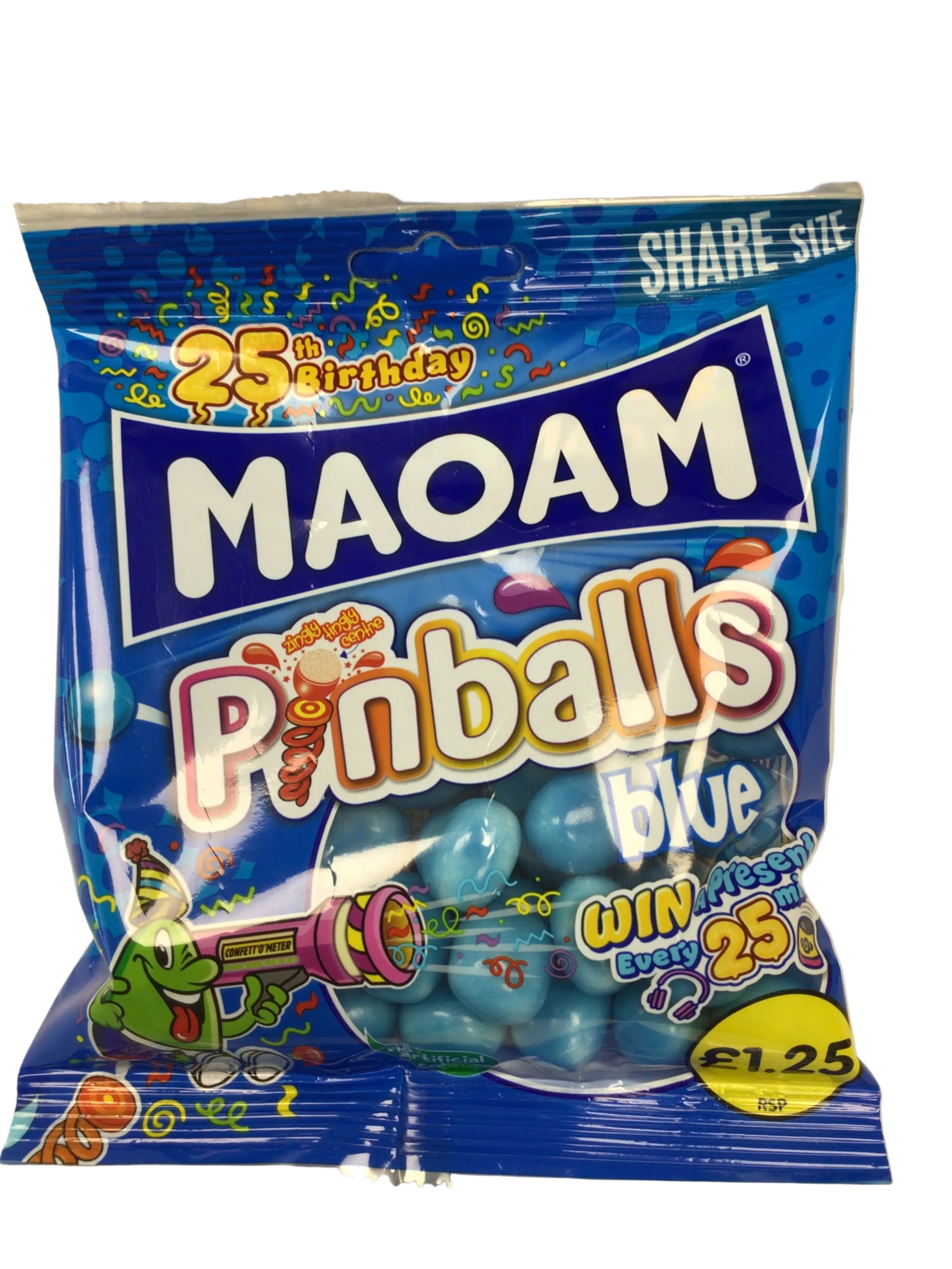 Maoam Pinballs Blue Share Size Bag (140g)