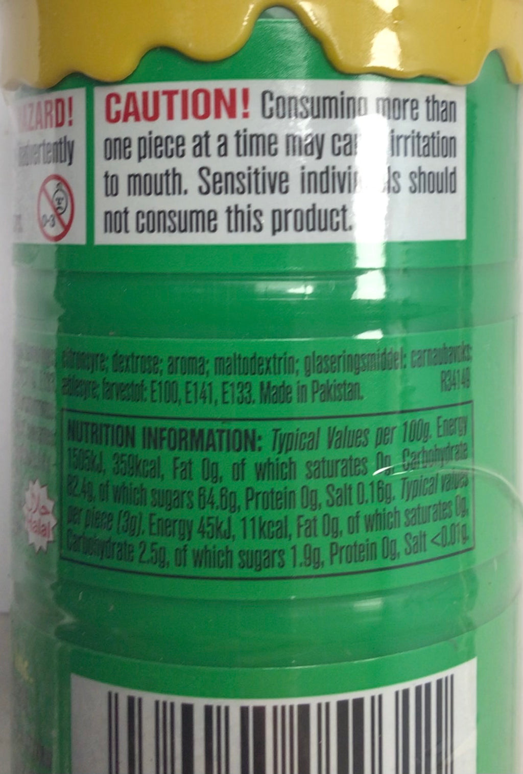 Toxic Waste Green Sour Candy Drum (42g)