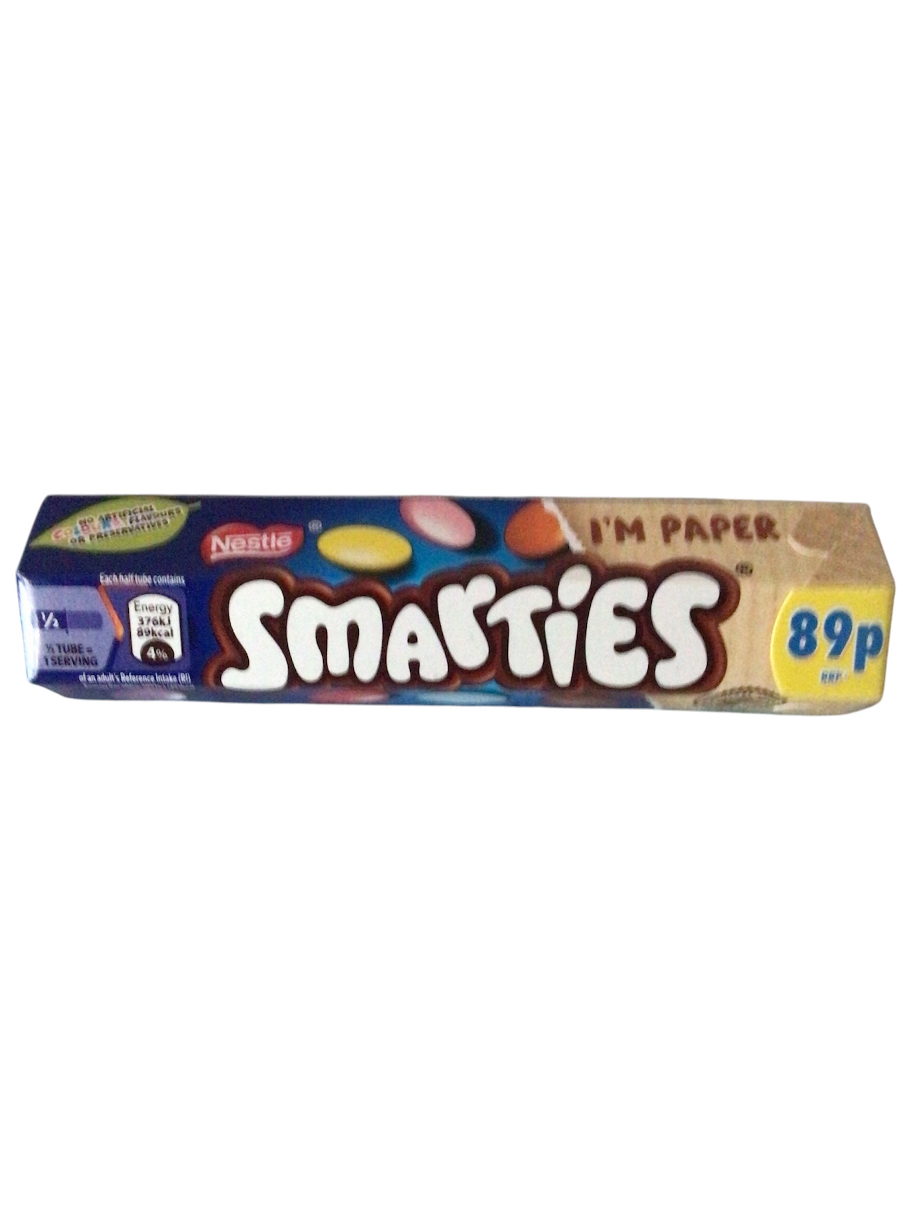 Nestlé Smarties Milk Chocolate Hexagonal Tube (38g, Price-Marked 89p)