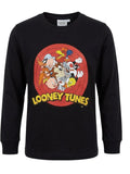 Official Looney Tunes Kids Retro Character Grid Long Sleeve Graphic Tee – Black RRP £12