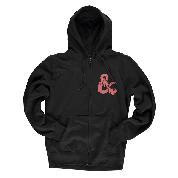 Official Dungeons & Dragons Men's Black Zip-Up Hoodie
