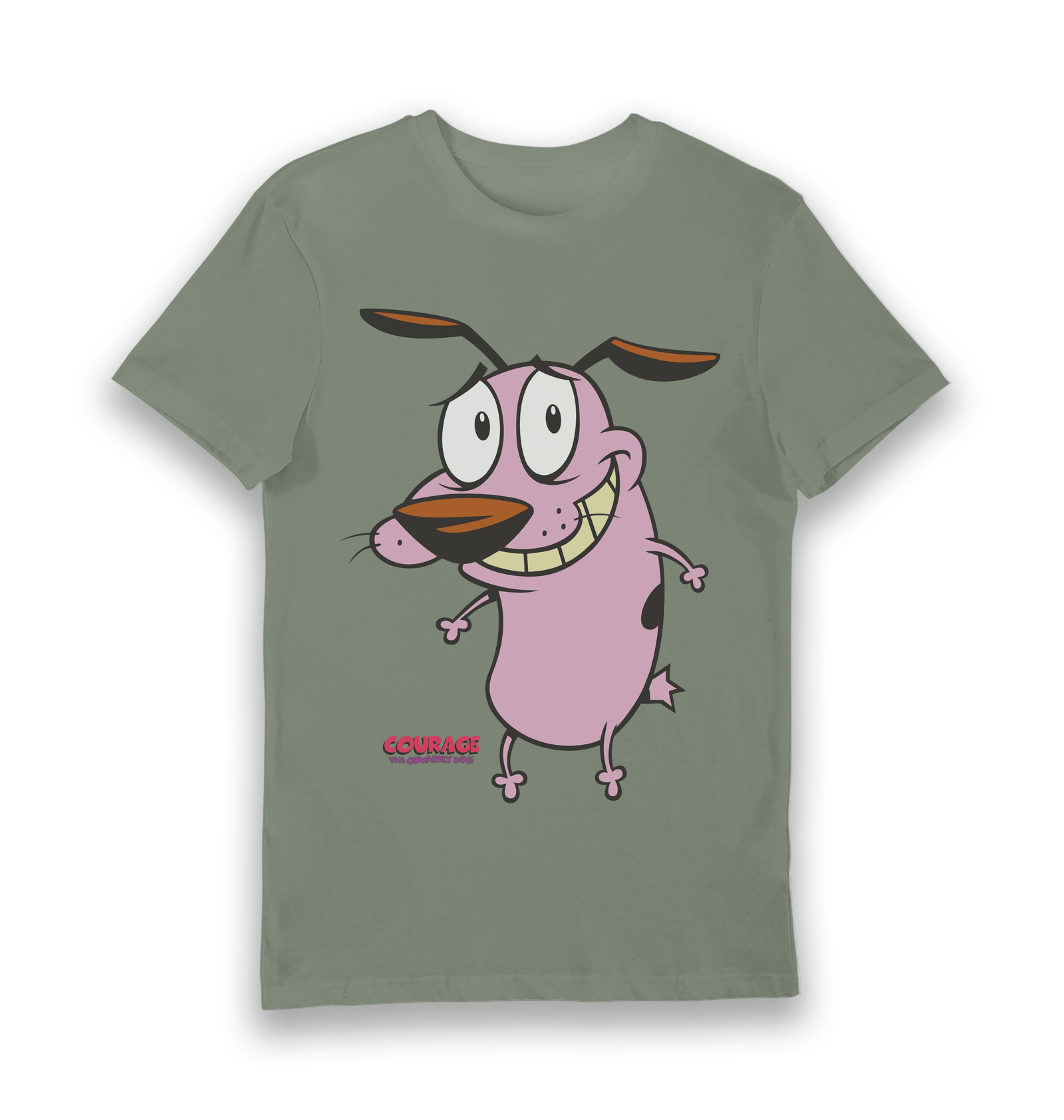 Courage the Cowardly Dog Graphic T-Shirt Khaki