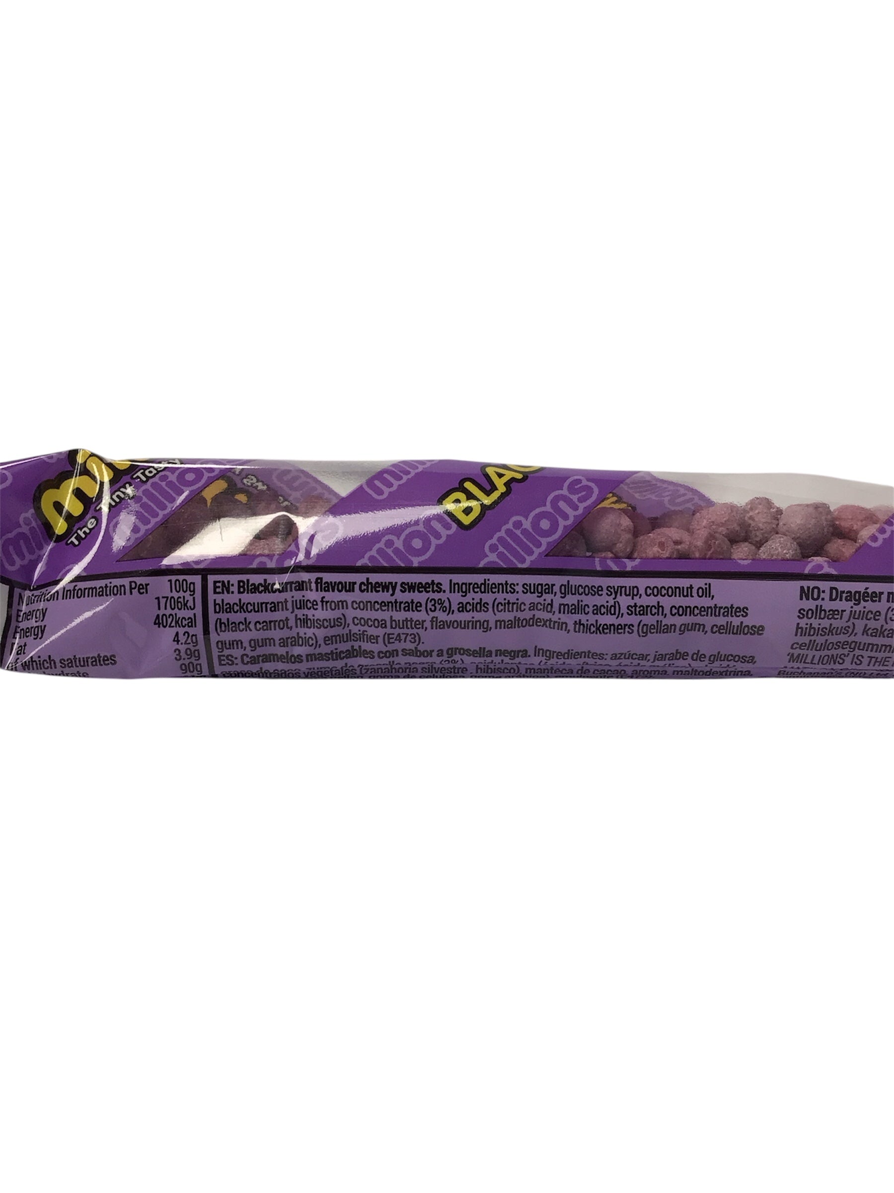 Millions Blackcurrant Tiny Tasty Chewy Sweets Tube (40g)