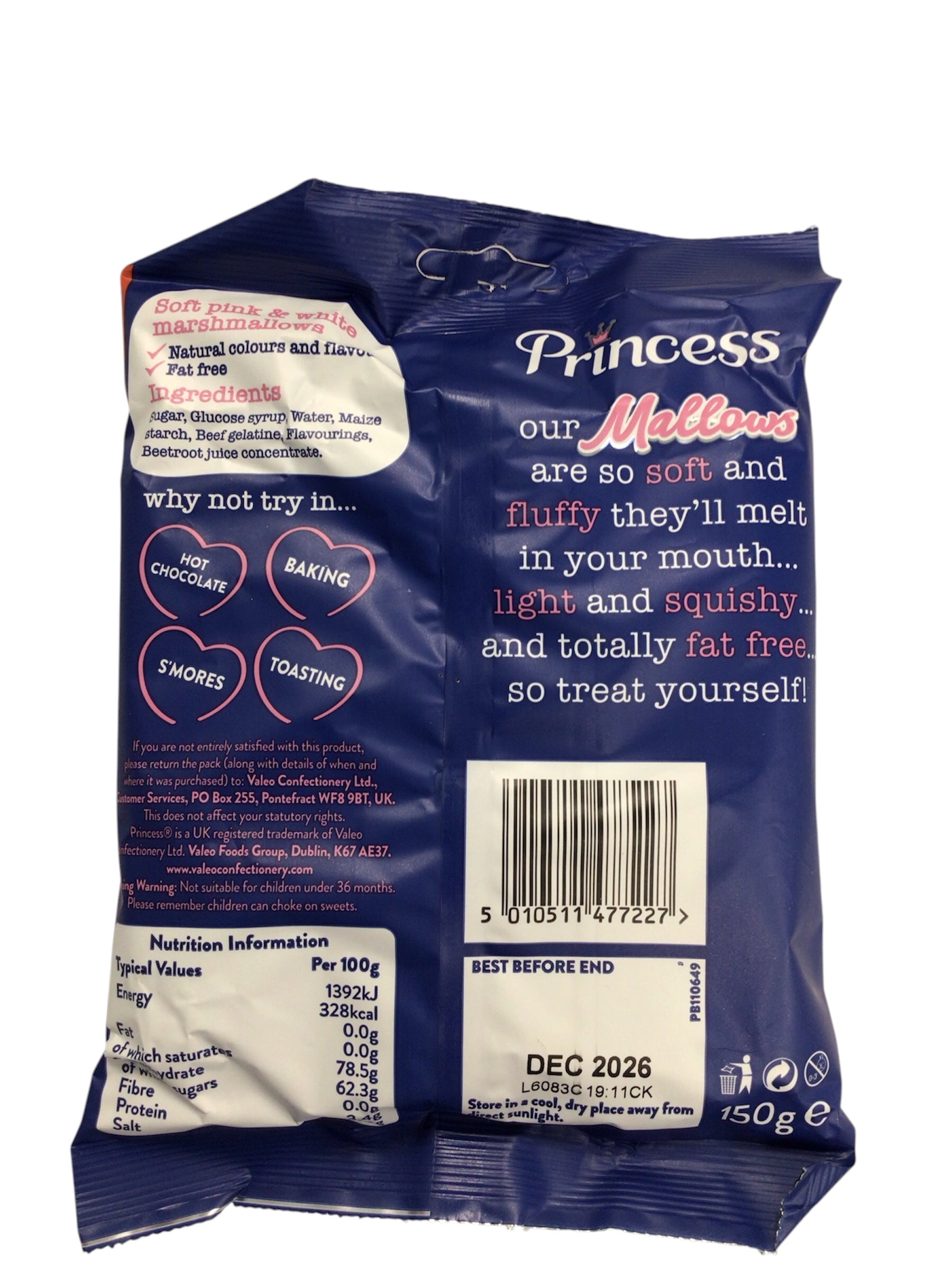 Princess Mallows – Luxuriously Soft Pink & White Marshmallows (£1 Price-Marked Pack)