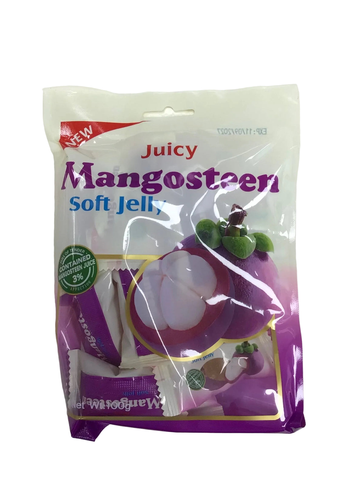 Juicy Mangosteen Soft Jelly Candy – 100g Bag