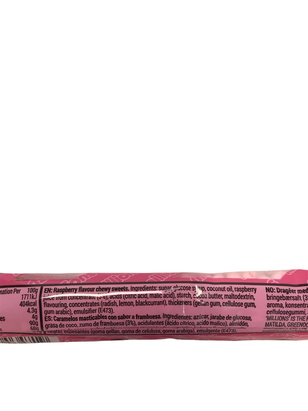 Millions Raspberry Tiny Tasty Chewy Sweets Tube (40g)