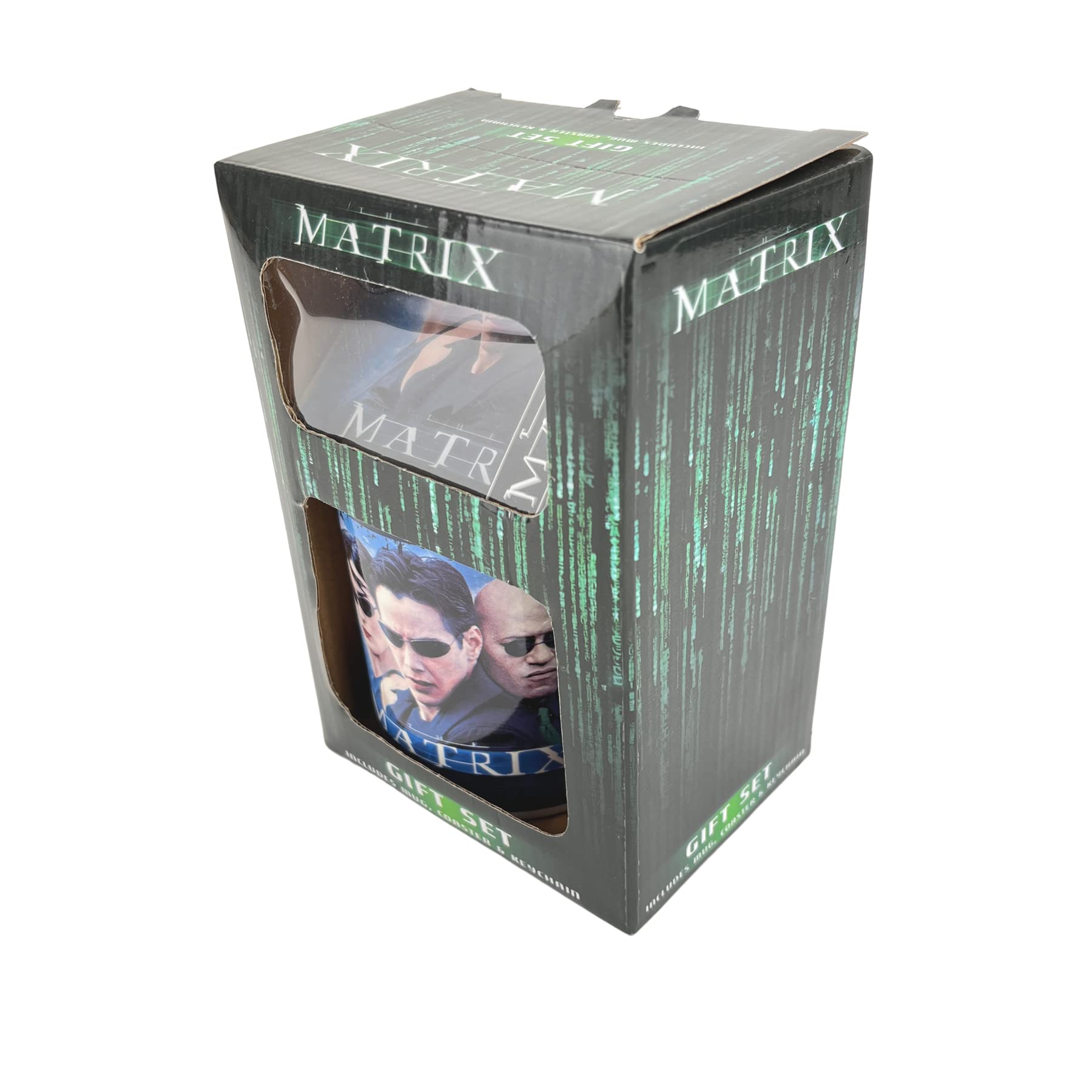 The Matrix Neo, Trinity & Morpheus Gift Pack – Ceramic Coffee Mug, Coaster & Keyring Box Set