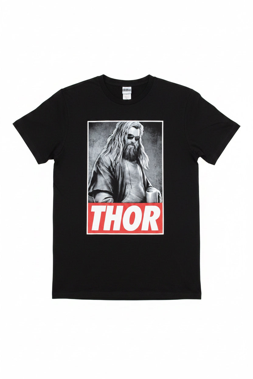 Marvel Avengers: Endgame "Bro Thor" Casual Graphic T-Shirt – Black