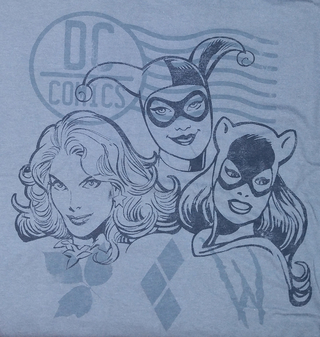 DC Comics Harley Quinn, Catwoman & Poison Ivy Sketch Print T-Shirt