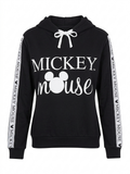 Disney Mickey Mouse Graphic Hoodie - White Tape Logo Sleeves - Size 16/18 RRP £16