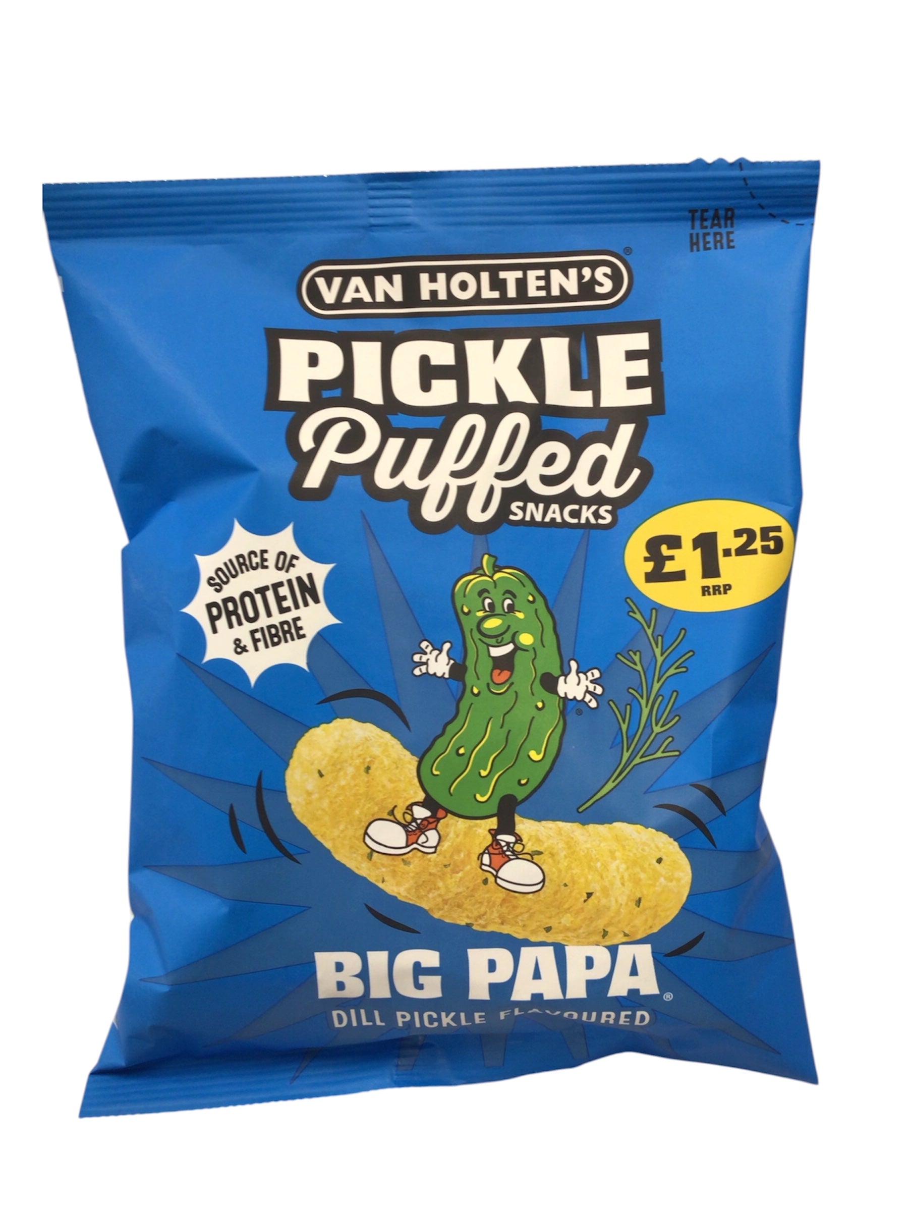 Van Holten's Pickle Puffed Snacks – Big Papa Dill Pickle Flavoured (£1.25 RRP PMP)